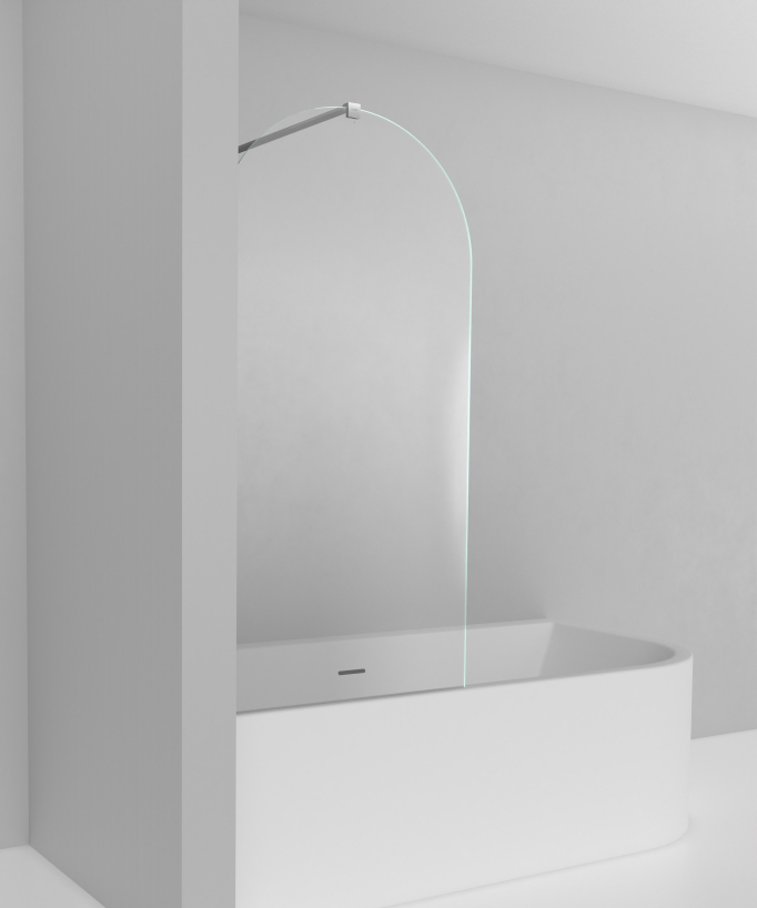 Paraschizzi vasca fisso cromato 70 x 140 cm Leira