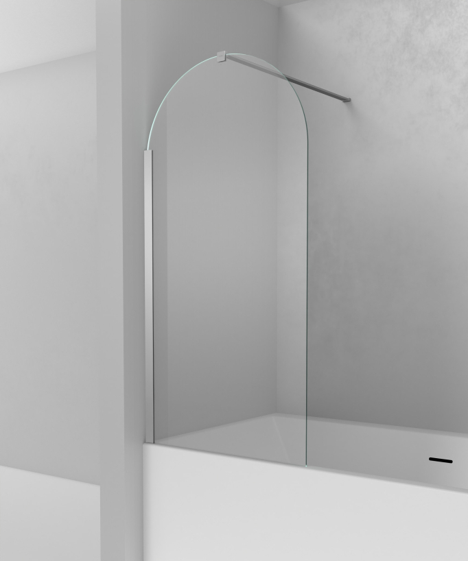 Paraschizzi vasca fisso cromato 70 x 140 cm Leira