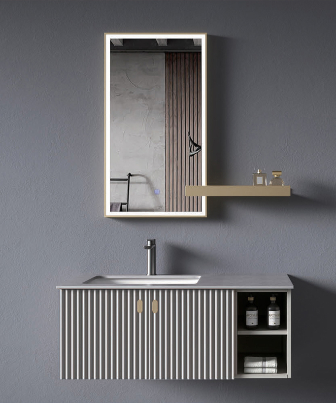 Mobile da bagno Grigio Bombay - 100 cm - small