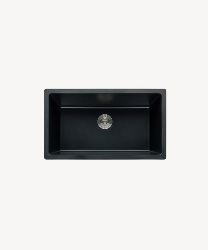 Lavello da cucina 790 mm - granito nero opaco - Arum - small