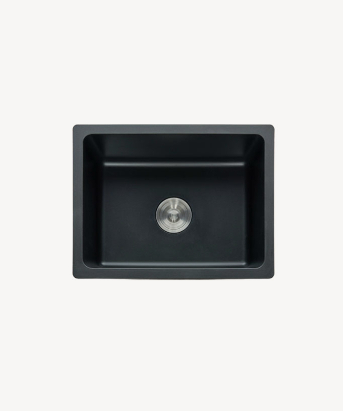 Lavello singolo 560 mm - granito nero - Kalmie