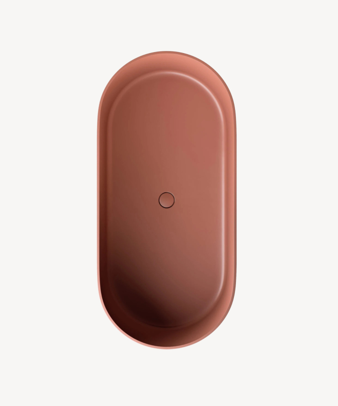 Ovo - Vasca freestanding ovale Terracotta