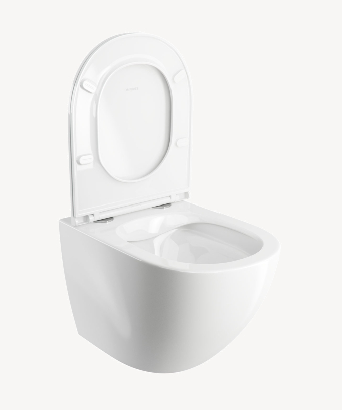 Ottawa - WC sospeso con sedile soft-close - Bianco