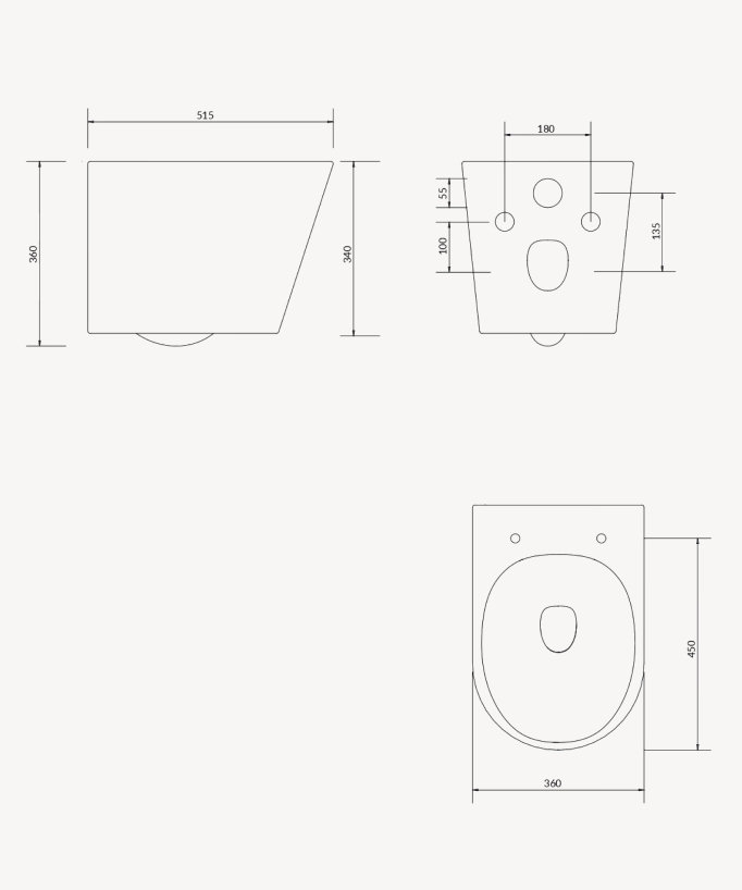 Tampa - WC sospeso con sedile soft-close Bianco lucido