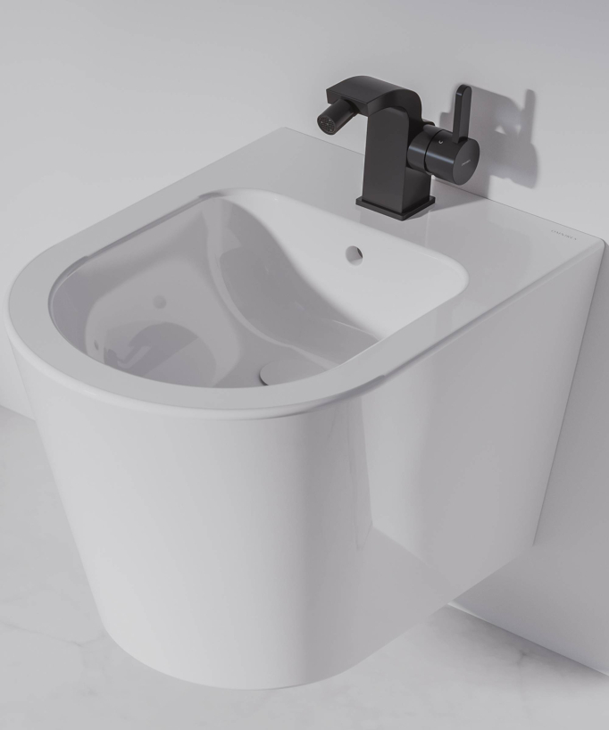 Tampa - Bidet sospeso Bianco lucido