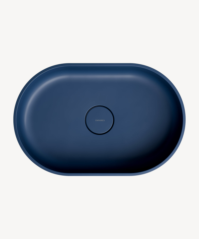 Ovo - Lavabo da appoggio Blu