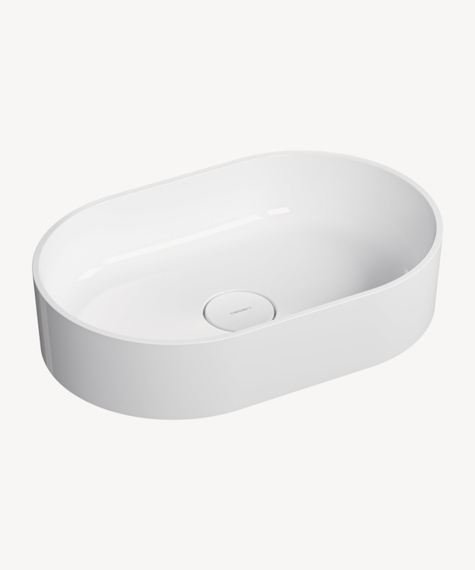 Ovo - Lavabo da appoggio Bianco lucido
