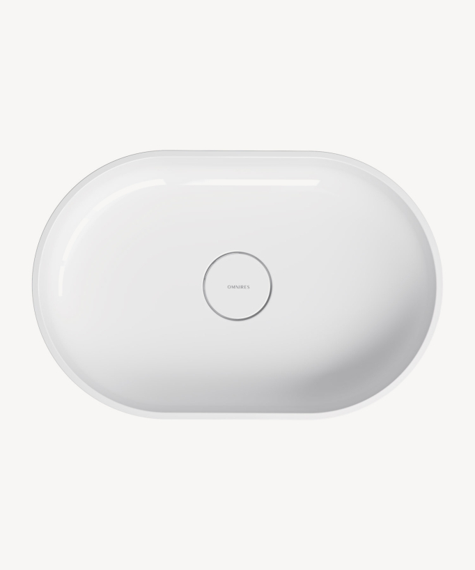 Ovo - Lavabo da appoggio Bianco lucido