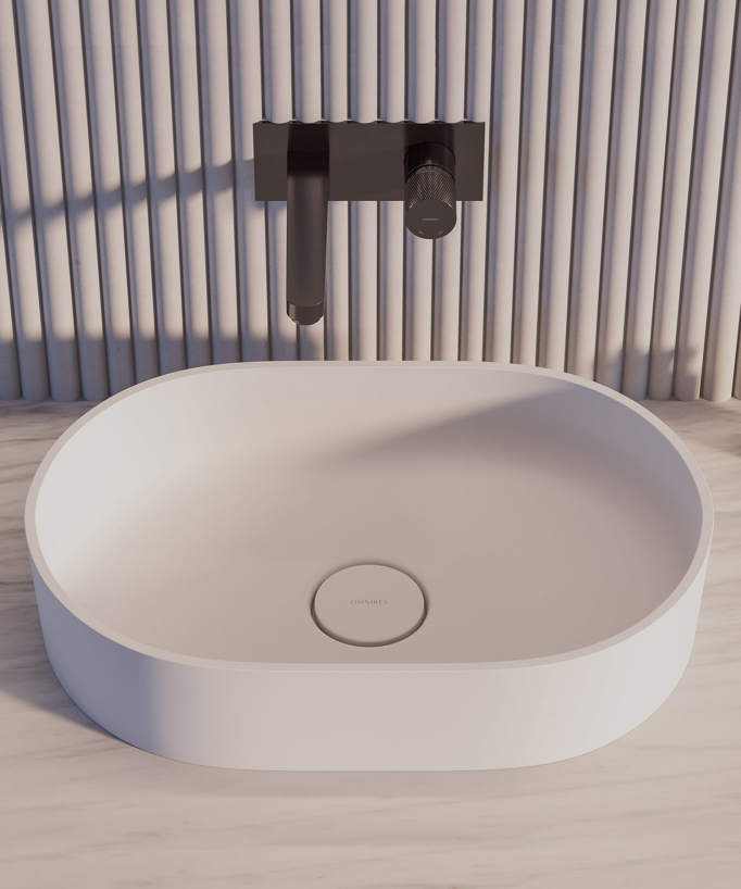 Ovo - Lavabo da appoggio Bianco opaco - small