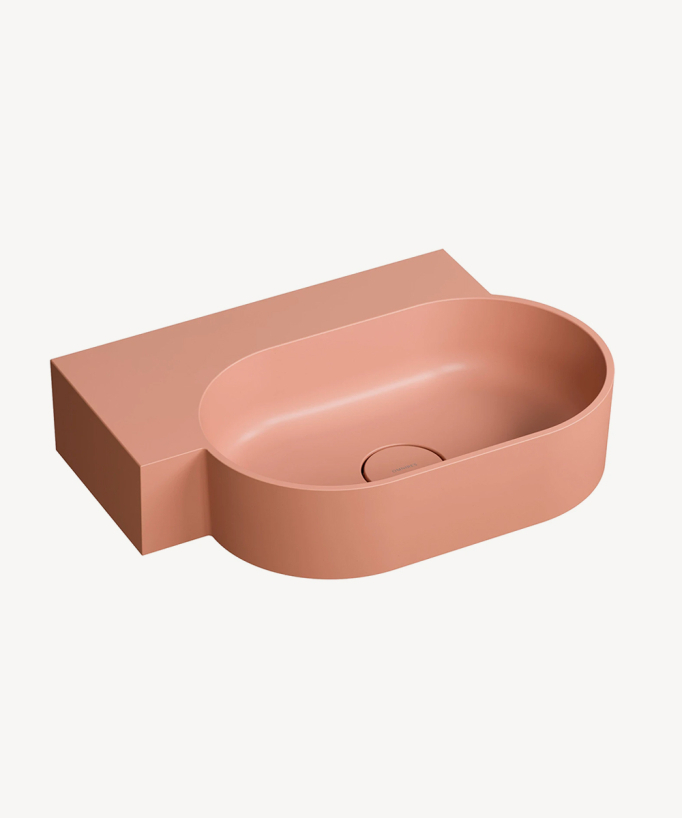 Ovo - Lavabo sospeso - Corallo