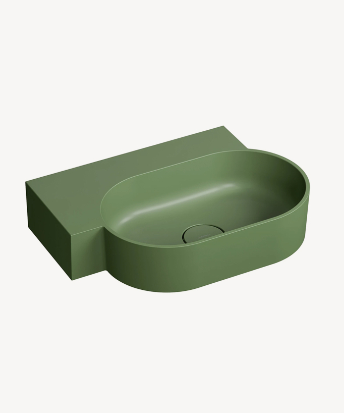 Ovo - Lavabo sospeso - Verde Oliva