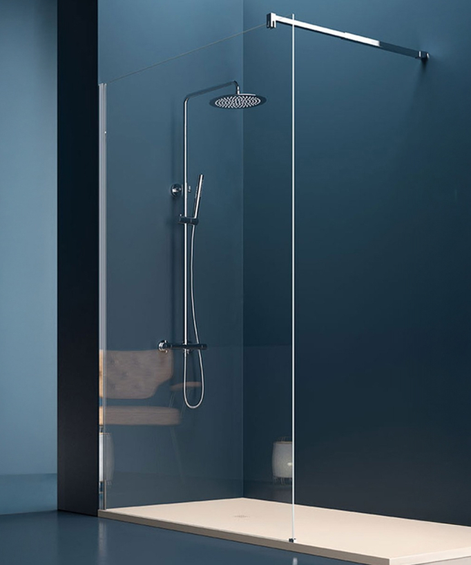 Parete doccia fissa Cromo, Serie Fix