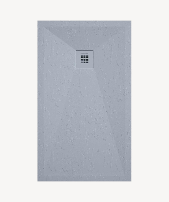 Piatto doccia Grigio finitura Ardesia Stone Plus, griglia colorata