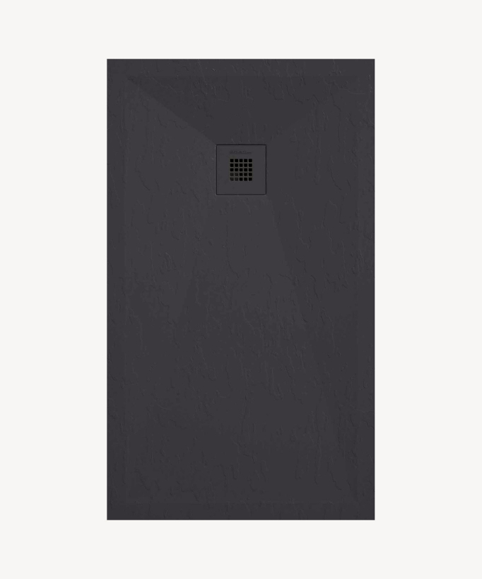 Piatto doccia anthracite finitura Ardesia Stone Plus, griglia colorata