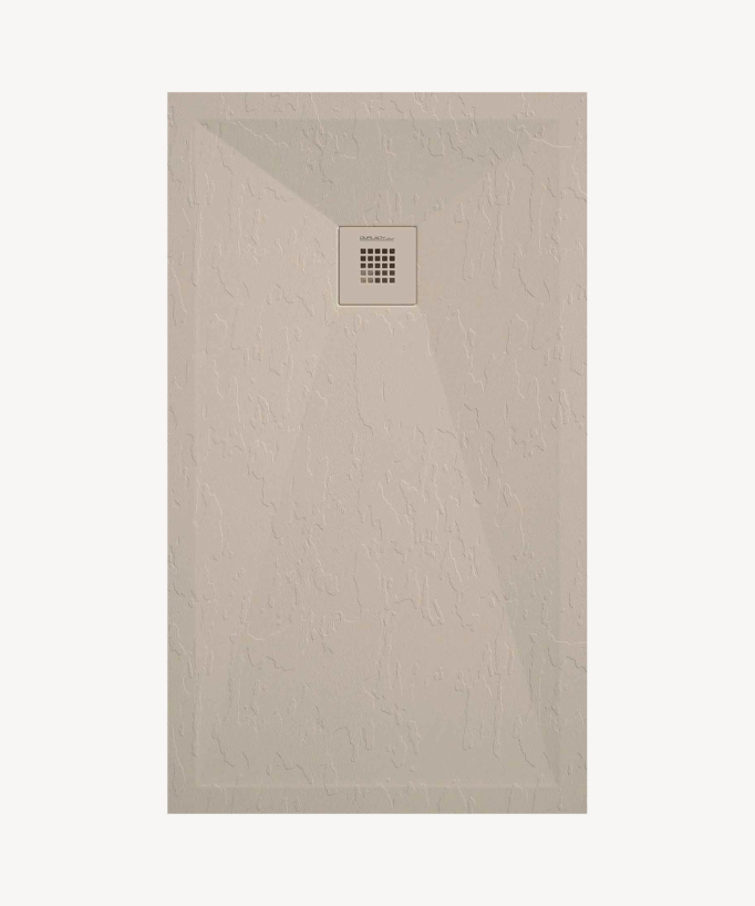 Piatto doccia Crema, finitura Ardesia Stone Plus, griglia colorata