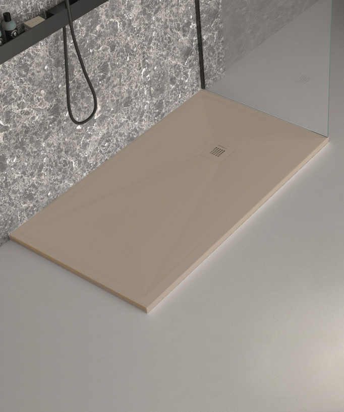 Piatto doccia moka effetto liscio Stone Plus