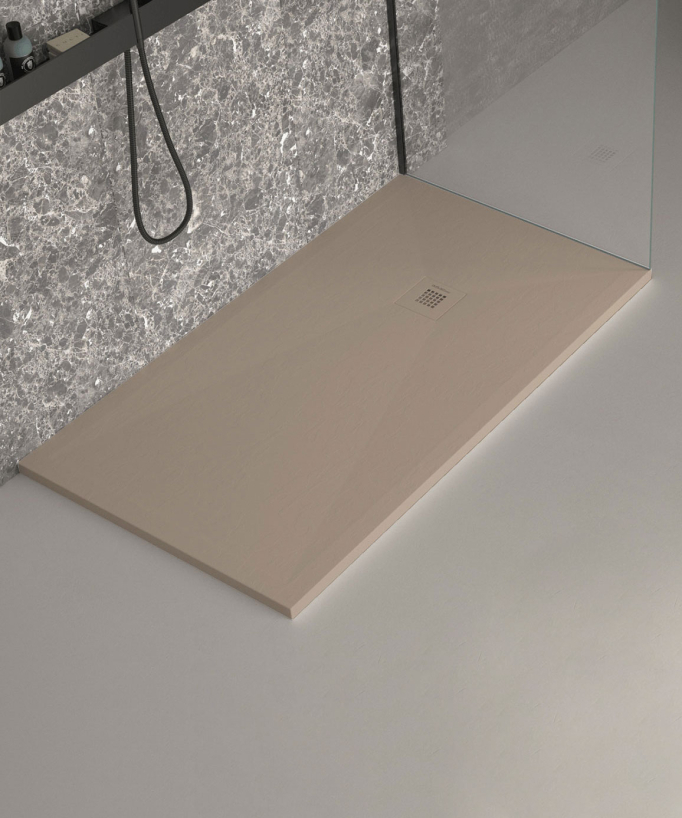 Piatto doccia moka effetto ardesia Stone Plus