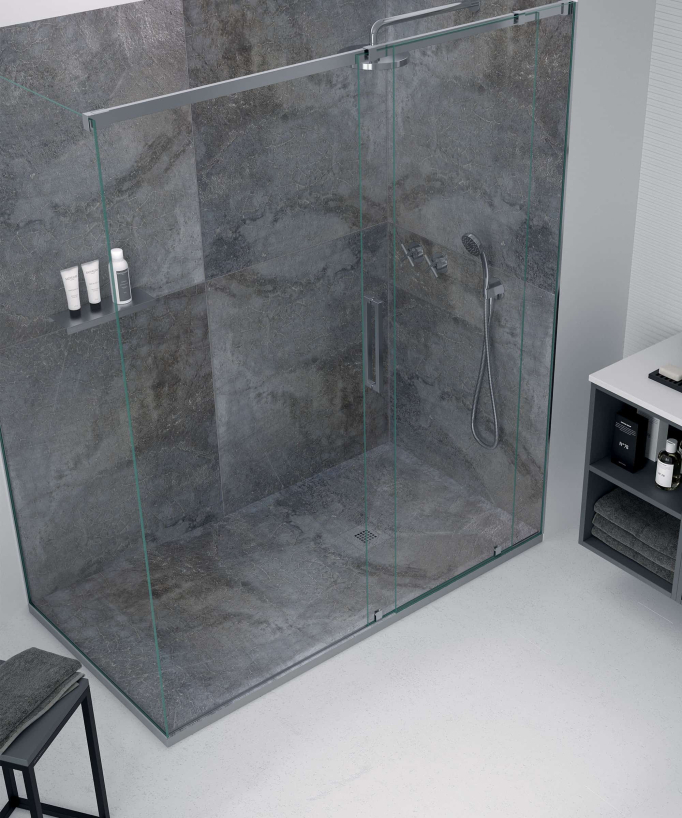 Piatto doccia Cemento 01, finitura Lisse Stone 3D