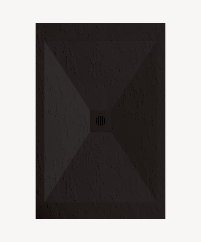 Piatto doccia Nero, finitura ardesia Stone SORTY, griglia colorata