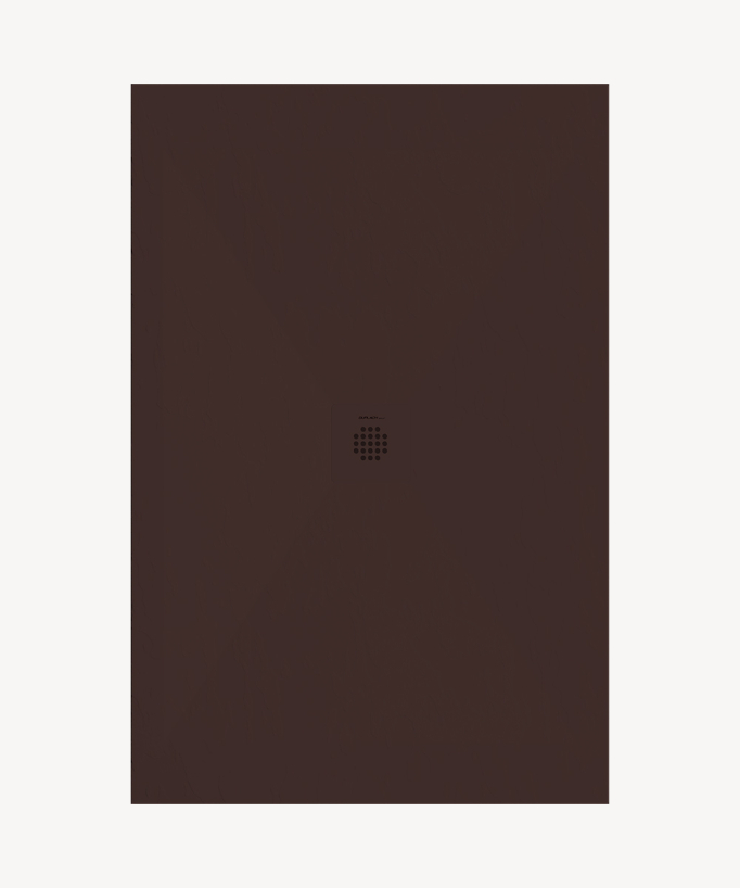 Piatto doccia Cioccolato, finitura ardesia Stone SORTY, griglia colorata