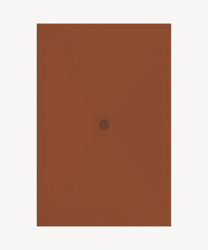Piatto doccia Terracotta, finitura ardesia Stone SORTY, griglia colorata