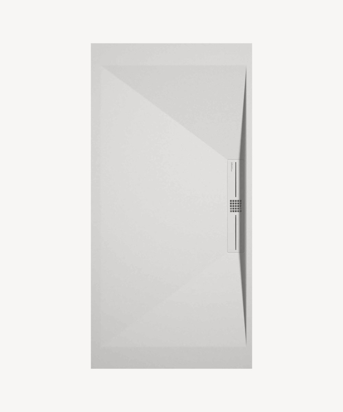 Piatto doccia Bianco, Lisse Stone SIDE, griglia colorata