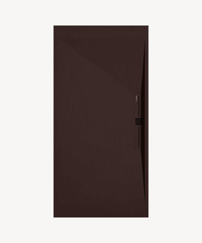 Piatto doccia Cioccolato, Ardesia Stone SIDE, griglia colorata