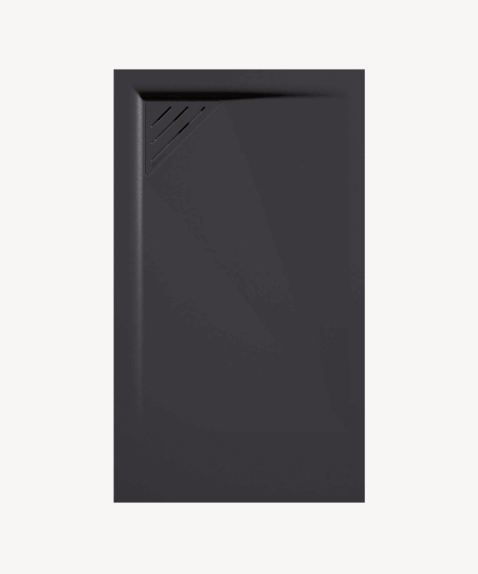 Piatto doccia Anthracite, finitura Liscia Stone MIO, griglia colorata