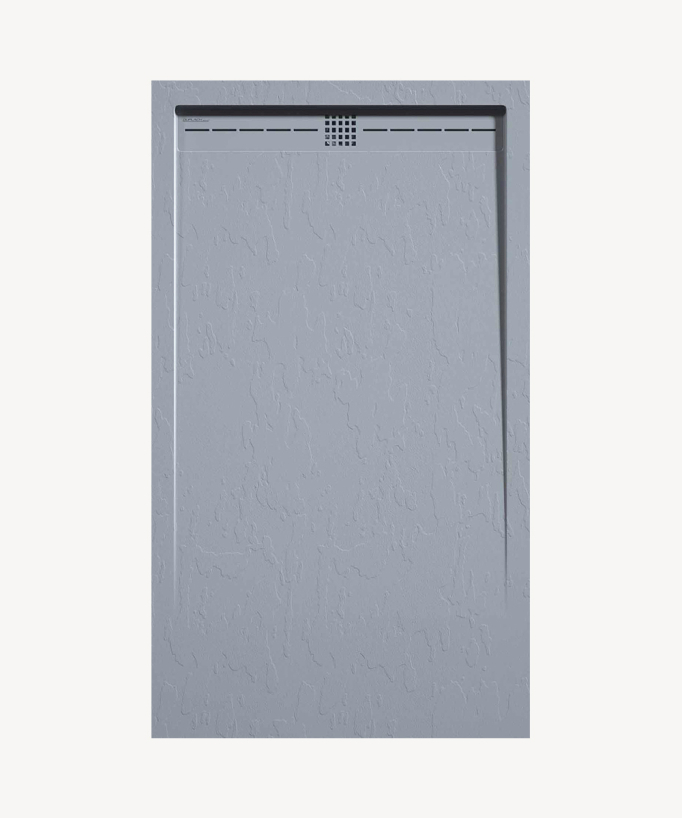 Piatto doccia Grigio, finitura Ardesia Stone CACH, griglia colorata
