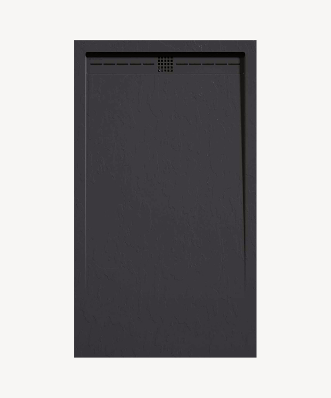Piatto doccia Antracite, finitura Ardesia Stone CACH, griglia colorata
