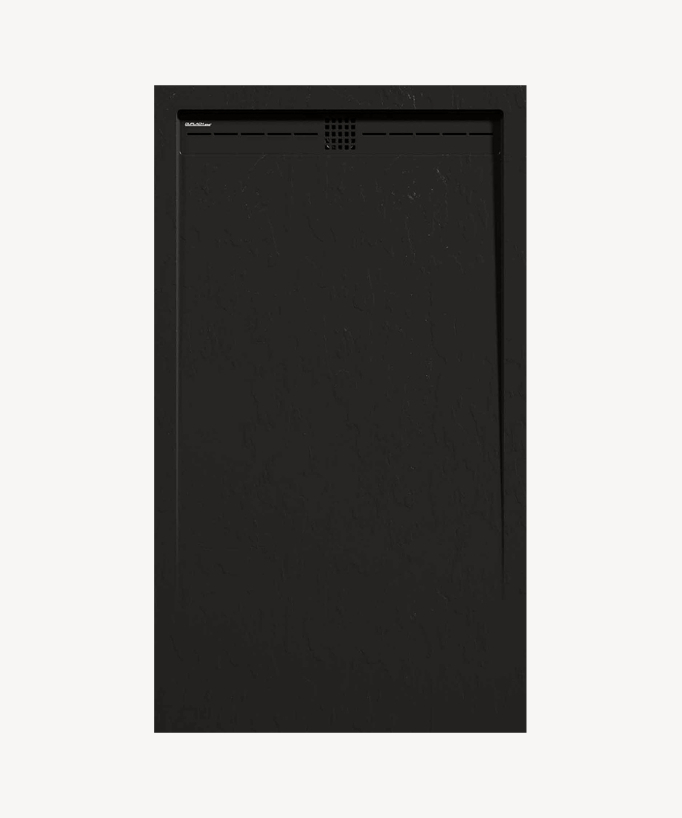 Piatto doccia Nero, finitura Ardesia Stone CACH, griglia colorata