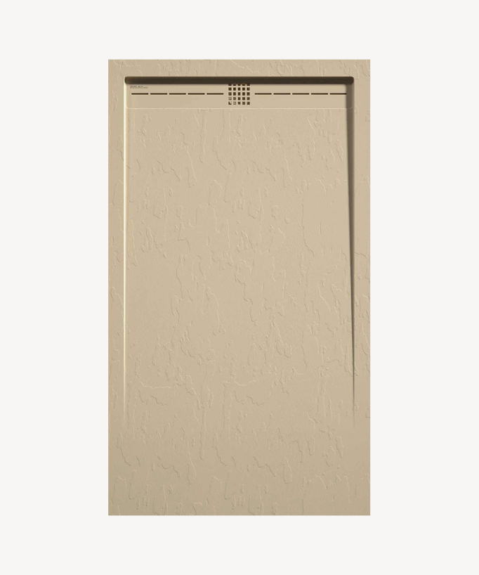 Piatto doccia Crema, finitura Ardesia Stone CACH, griglia colorata
