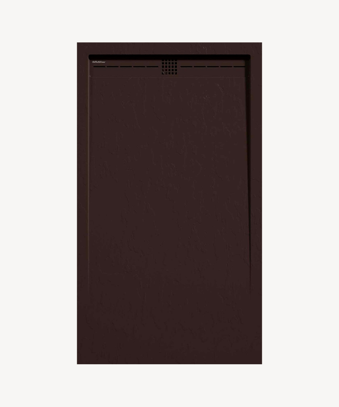 Piatto doccia Cioccolato, finitura Ardesia Stone CACH, griglia colorata