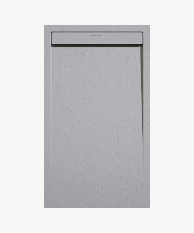 Piatto doccia Grigio 7035, finitura Ardesia Stone SMART, griglia colorata