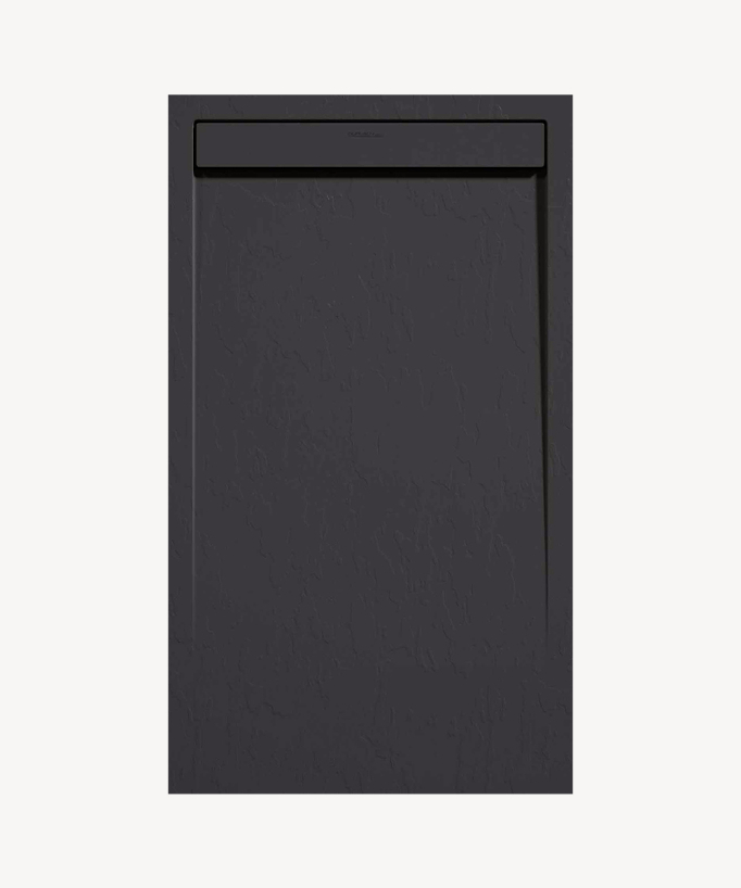 Piatto doccia Antracite, finitura Ardesia Stone SMART, griglia colorata