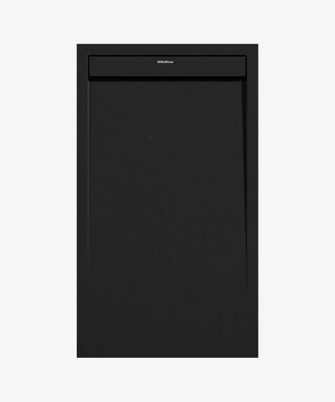 Piatto doccia Nero, finitura Ardesia Stone SMART, griglia colorata