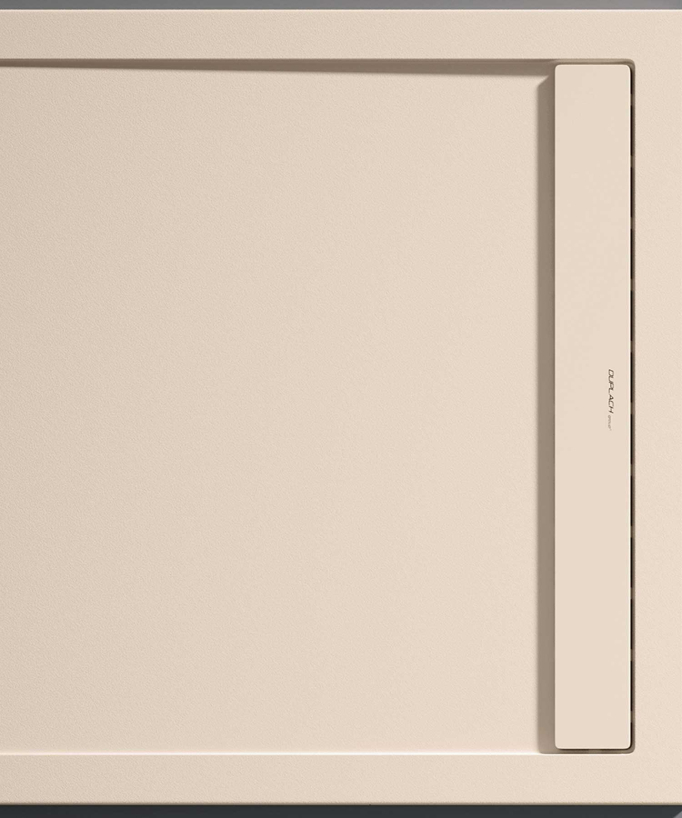 Piatto doccia Crema, finitura Liscia Stone SMART, griglia colorata