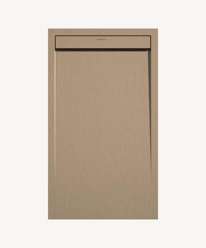 Piatto doccia Moka, finitura Ardesia Stone SMART, griglia colorata