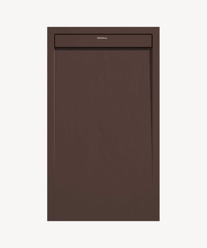 Piatto doccia Chocolat, finitura Ardesia Stone SMART, griglia colorata