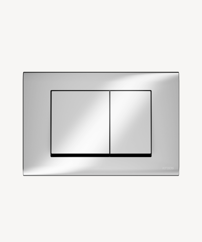 Placca di comando a doppio azionamento compatibile con Sigma Geberit - Cromo - small