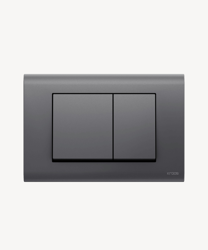 Placca di comando a doppio azionamento compatibile con Sigma Geberit - Grigio antracite satinato