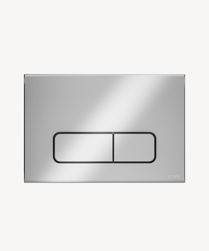 Placca di comando rettangolare compatibile con cassetta Sigma Geberit - Cromo - small