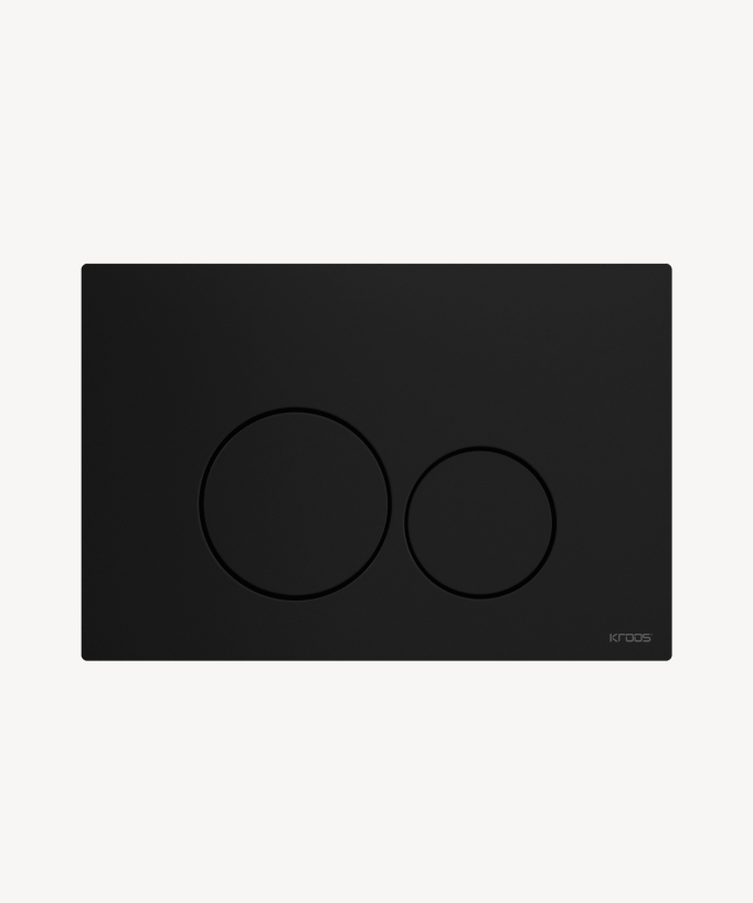 Placca di comando doppio tasto in acciaio inox per cassetta Sigma Geberit - Nero - small