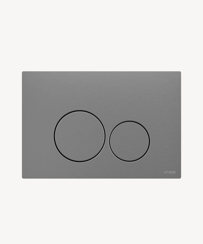 Placca di comando doppio tasto in acciaio inox per cassetta Sigma Geberit - Nichel spazzolato - small