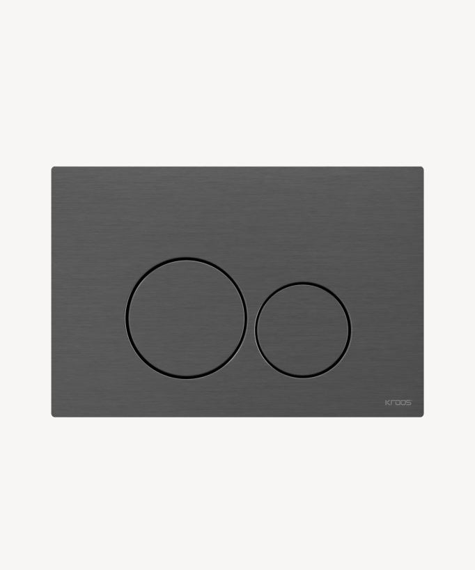Placca di comando doppio tasto in acciaio inox per cassetta Sigma Geberit - Gunmetal - small