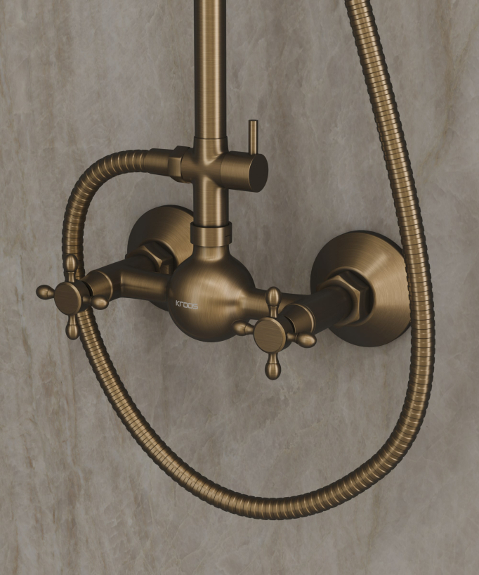 Colonna miscelatore doccia stile antico - finitura bronzo Roma