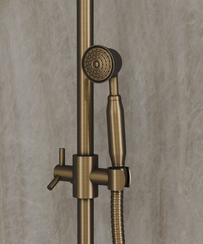Colonna miscelatore doccia stile antico - finitura bronzo Roma