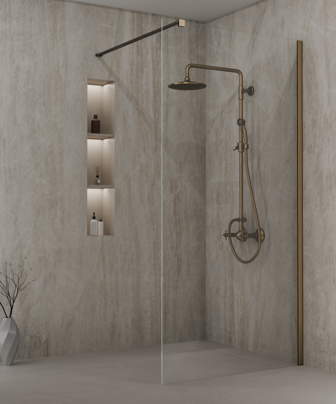 Colonna miscelatore doccia stile antico - finitura bronzo Roma
