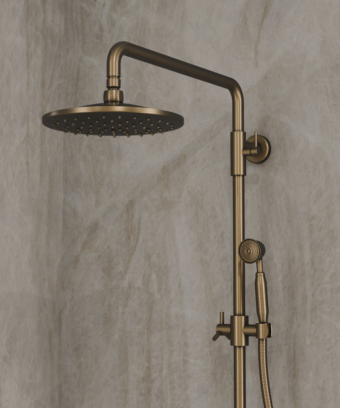 Colonna miscelatore doccia stile antico - finitura bronzo Roma