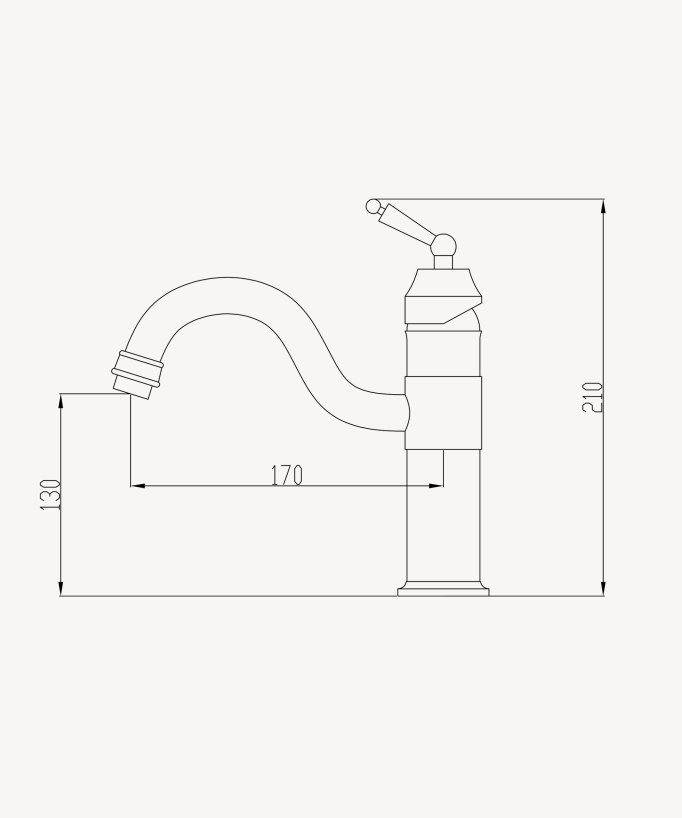 Rubinetto lavabo in bronzo - Rome